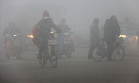 Severe smog and air pollution in Beijing