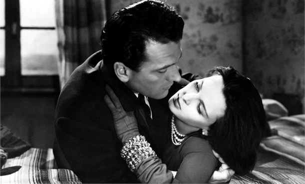 Massimo Girotti and Lucia Bosé in a scene of the Italian movie "Cronaca Di Un Amore" directed by Michelangelo Antonioni in 1950