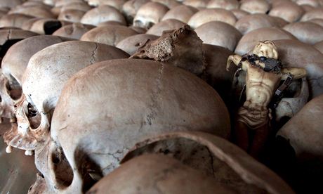 The skulls of genocide victims in Rwanda
